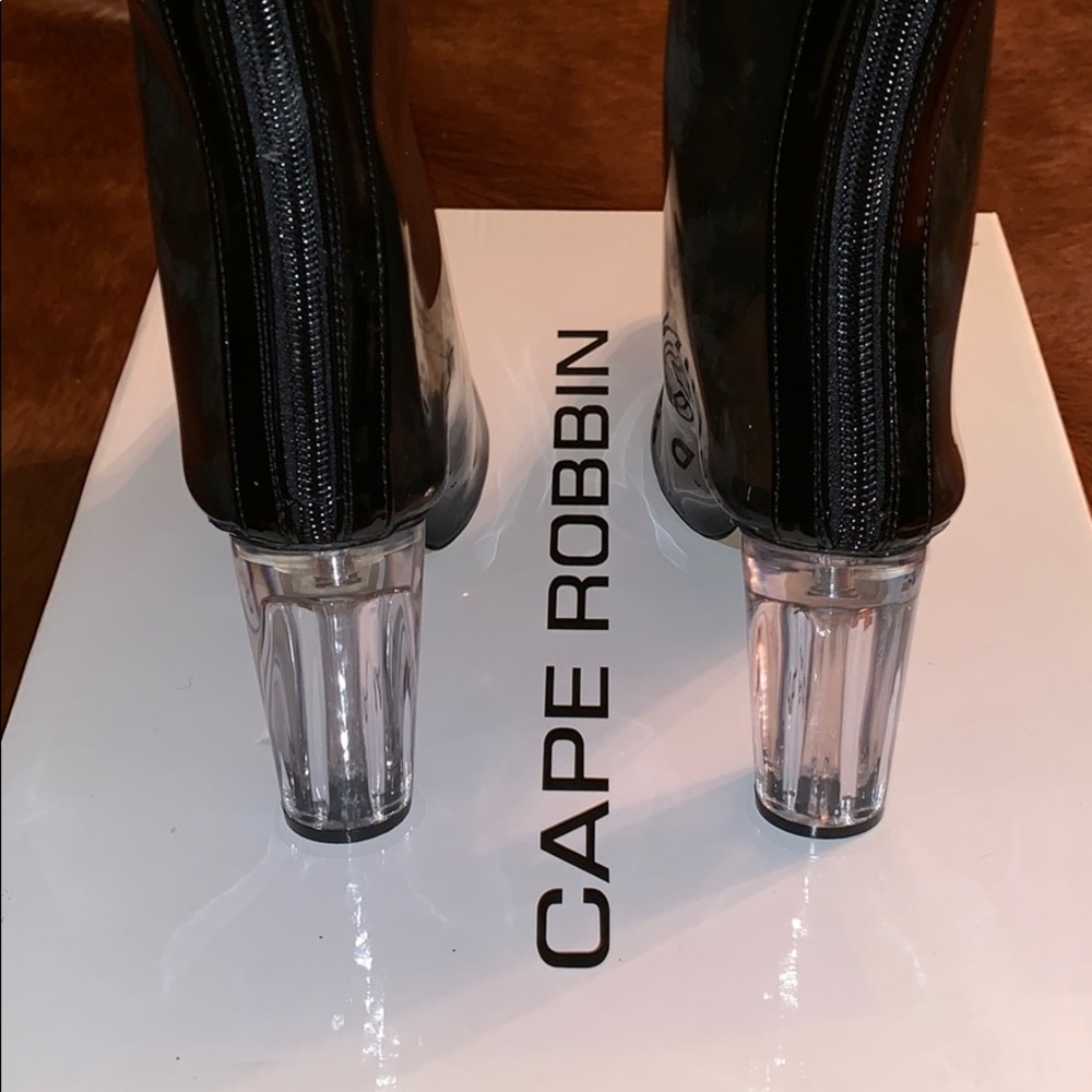 Black Transparent Pointy Boot - image 4